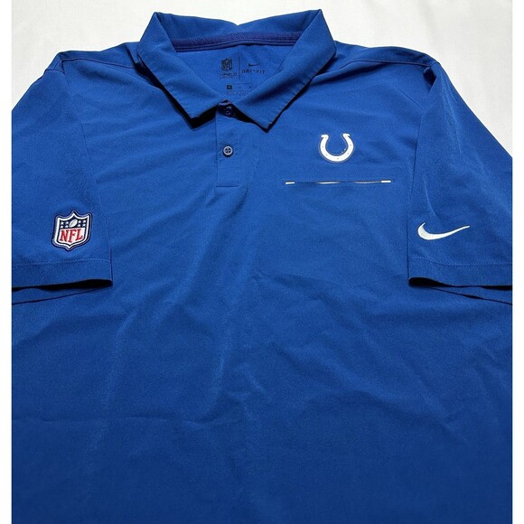 Nike Other - Indianapolis Colts Nike NFL On Field Dri-Fit Polo Golf Shirt Mens Size XL Blue